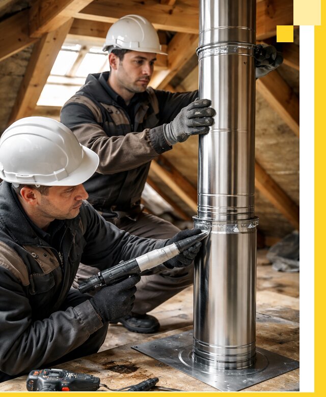 Монтаж дымоходов для каминов в Долгопрудном с гарантией качества