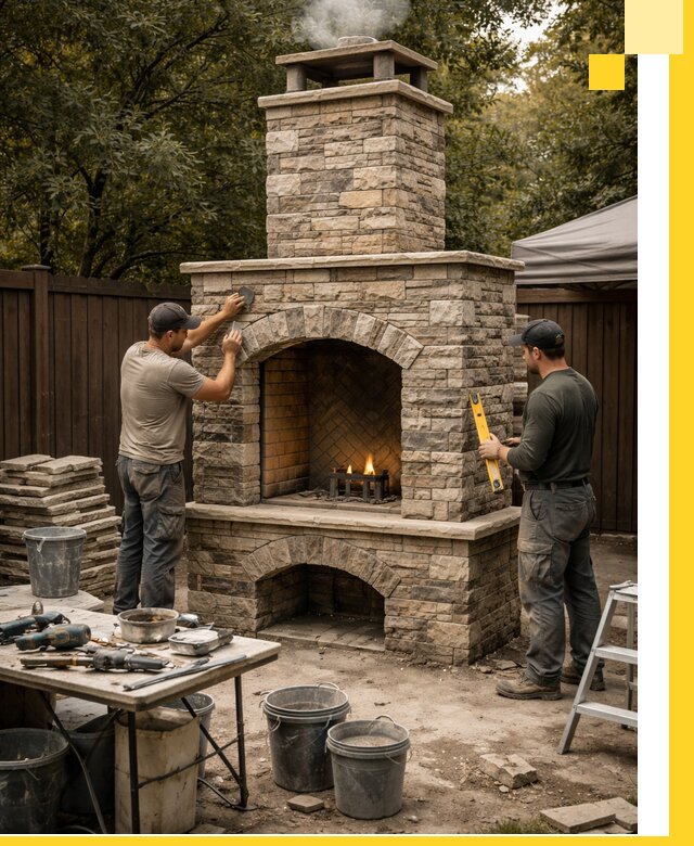 Проектирование и установка уличных каминов в Долгопрудном