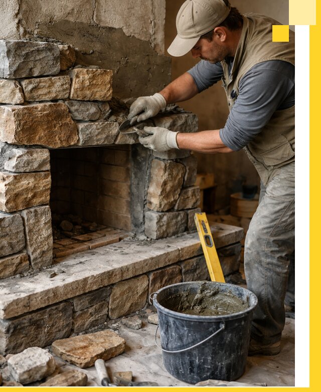 Изготовление и установка каменных каминов под ключ в Долгопрудном