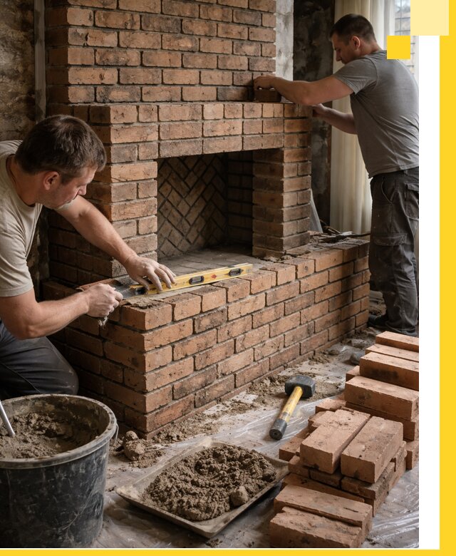 Изготовление и установка кирпичных каминов в Долгопрудном