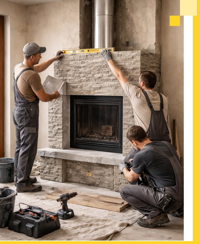 Профессиональный монтаж каминов под ключ в Долгопрудном для дома