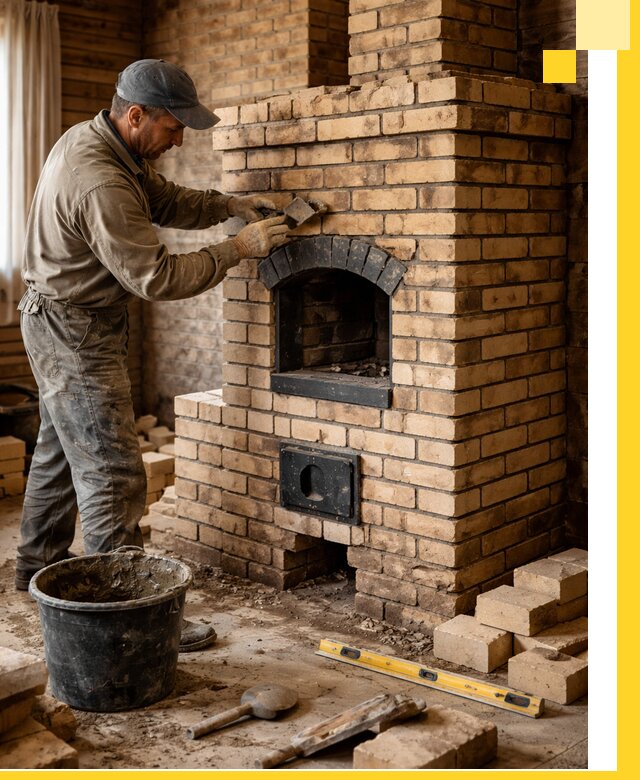 Кирпичные печи под ключ в Долгопрудном: проектирование и кладка