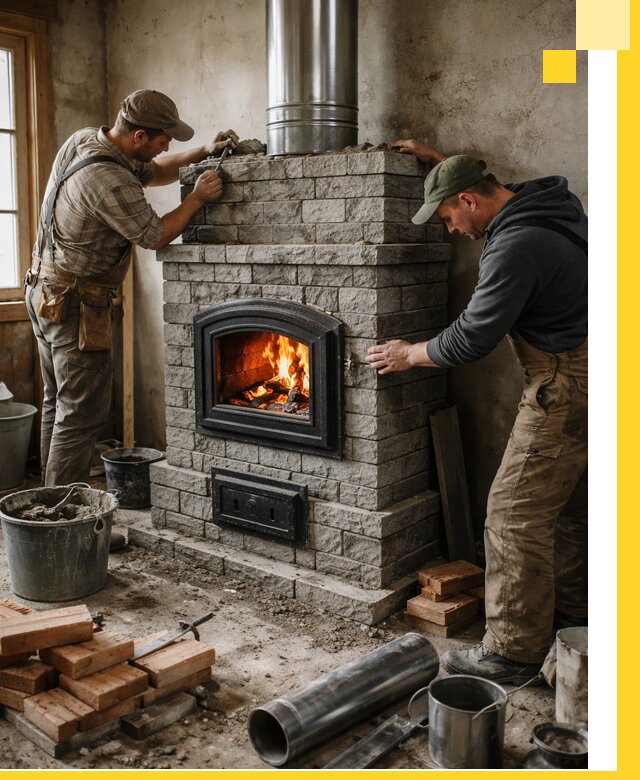 Производство, поставка и монтаж дровяных печей в Долгопрудном