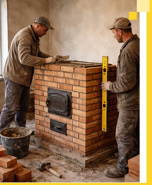 Отопительные печи под ключ в Долгопрудном, установка и сборка