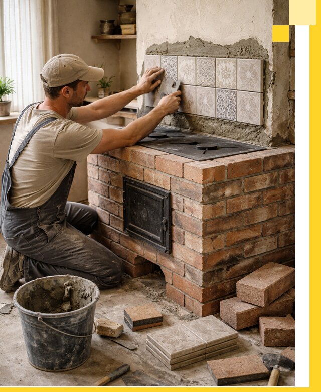 Печи с плитой на заказ монтаж гарантия и сервис в Долгопрудном