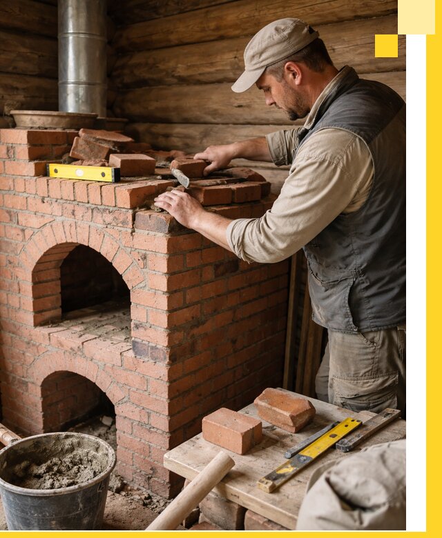 Изготовление и установка русских печей в Долгопрудном под ключ