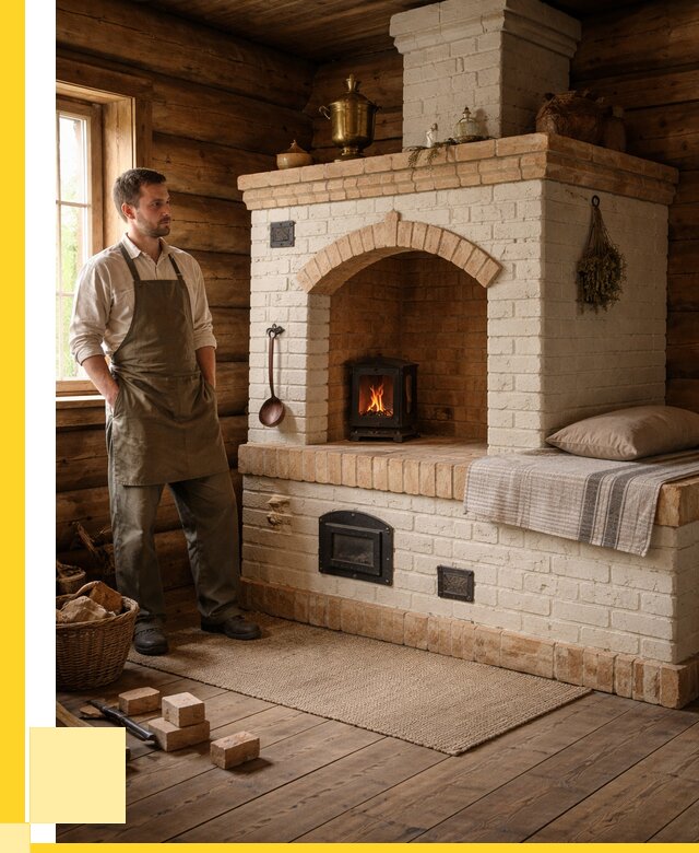 Русские печи с лежанкой под ключ в Долгопрудном от 152190 р. ЭриданДлг