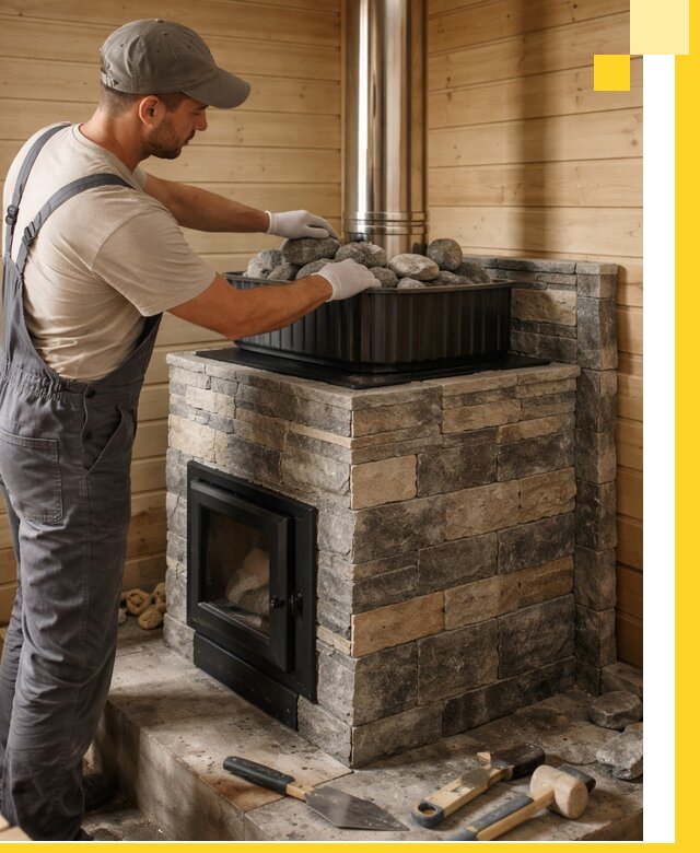 Печи для парной в Долгопрудном, производство, монтаж и обслуживание