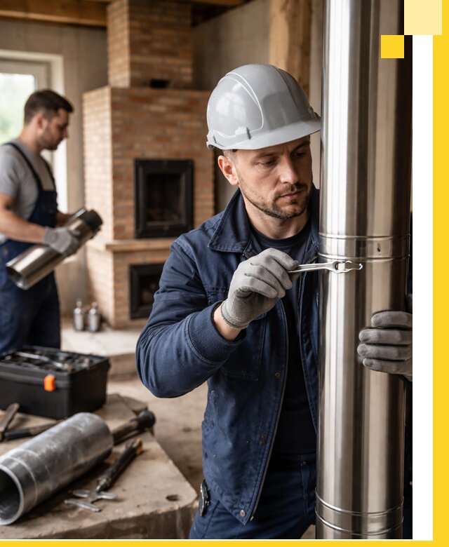 Профессиональный монтаж дымоходов для печей в Долгопрудном