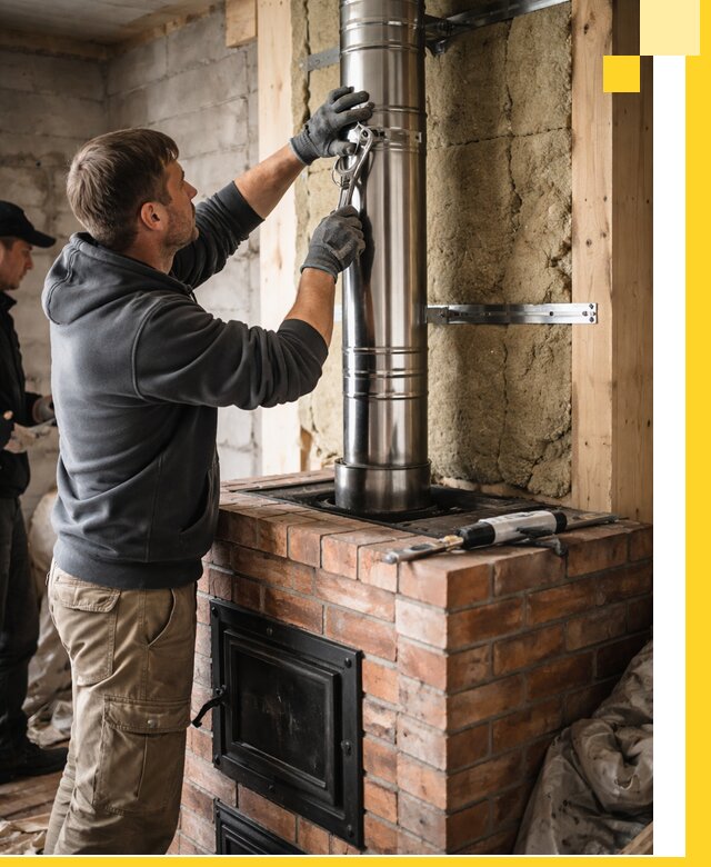 Изготовление и монтаж печей и дымоходов под ключ в Долгопрудном