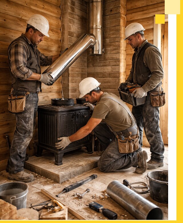 Профессиональный монтаж банных печей и дымоходов в Долгопрудном