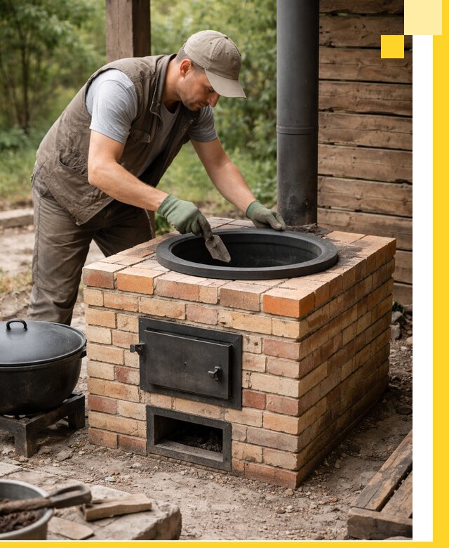 Изготовление и установка печей для казана в Долгопрудном под ключ