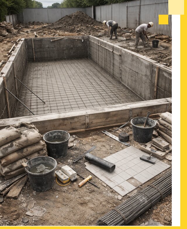 Строительство бассейнов под ключ в Долгопрудном, дизайн и монтаж