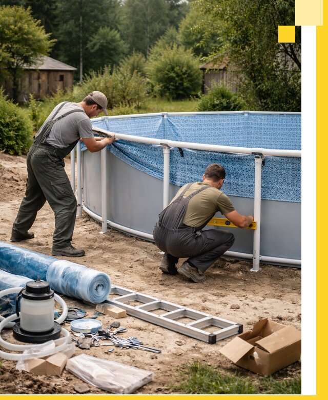 Установка и монтаж каркасных бассейнов в Долгопрудном под ключ