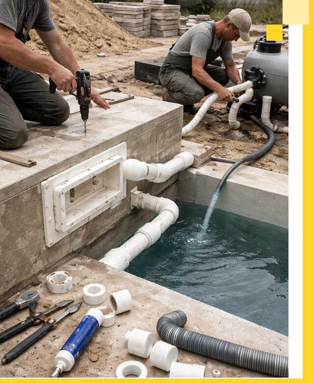 Строительство скиммерных бассейнов под ключ в Долгопрудном