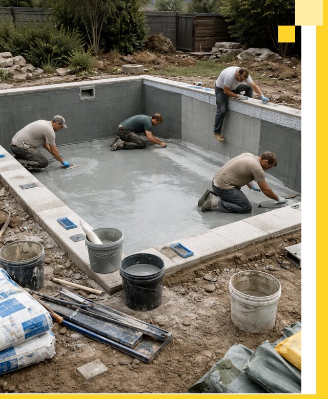 Изготовление и монтаж чаши бассейна под ключ в Долгопрудном