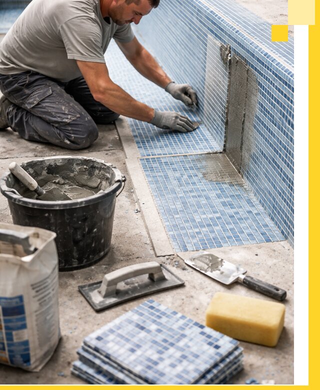 Укладка и ремонт мозаики для бассейнов под ключ в Долгопрудном