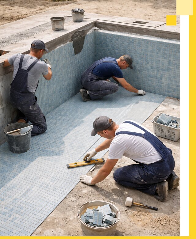 Укладка и установка плитки для бассейнов под ключ в Долгопрудном