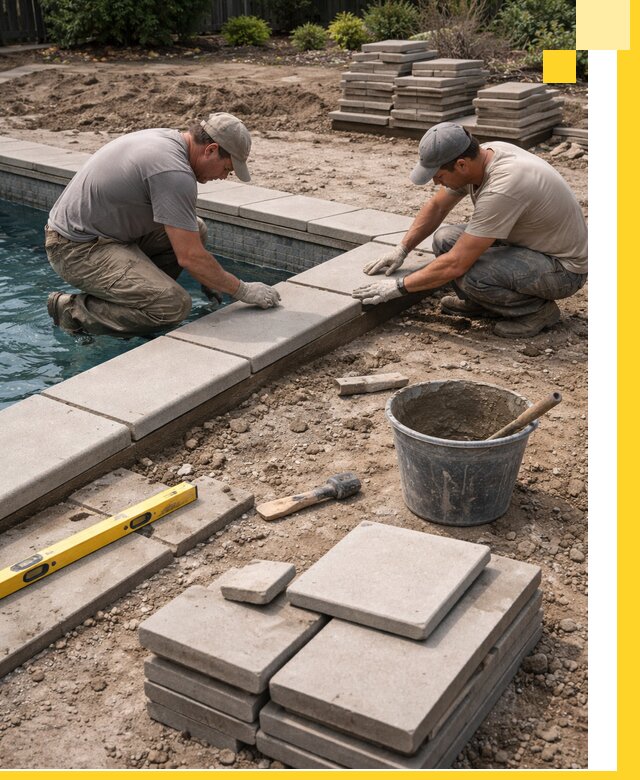 Установка и изготовление копингового камня для бассейнов в Долгопрудном