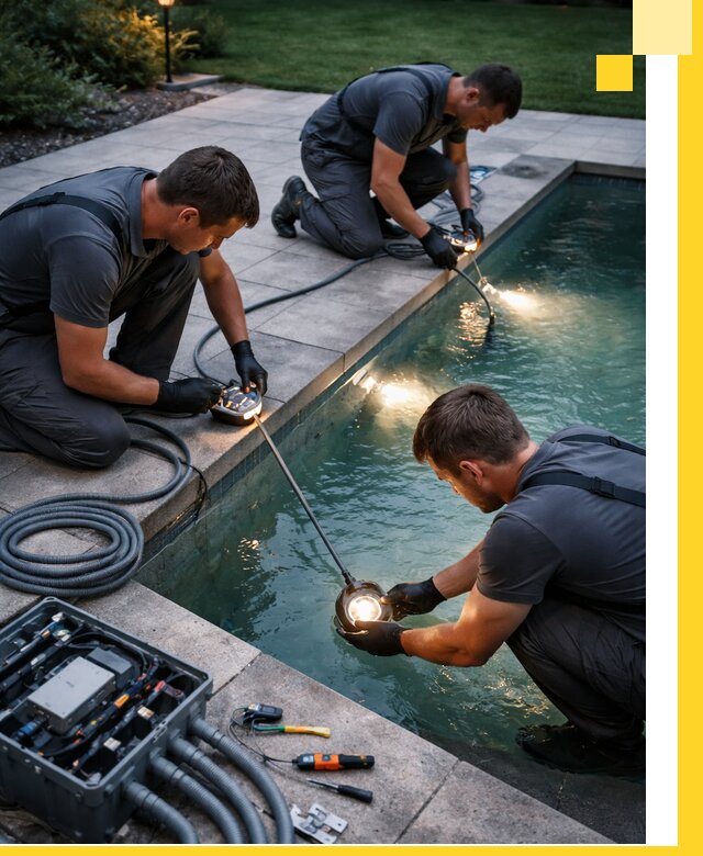 Профессиональное освещение бассейнов в Долгопрудном: дизайн и монтаж