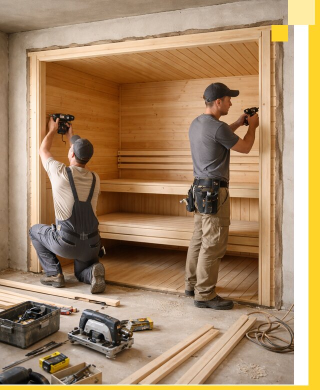 Монтаж саун под ключ в Долгопрудном — проектирование и установка