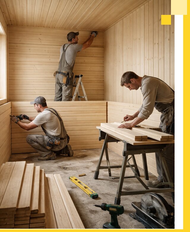 Обшивка саун в Долгопрудном из натуральной древесины под ключ