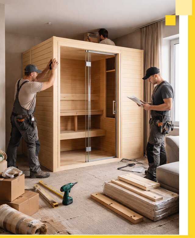 Установка и благоустройство саун в квартире в Долгопрудном