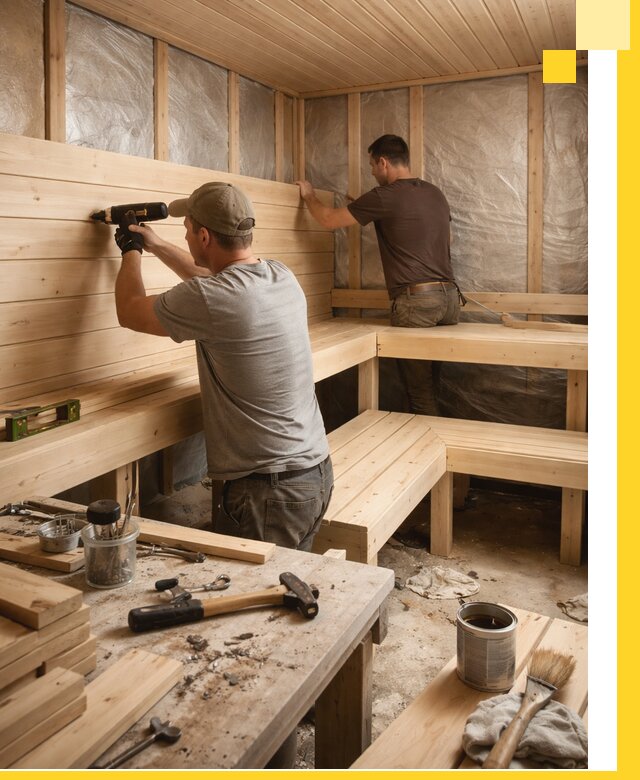 Профессиональная отделка бань и саун под ключ в Долгопрудном