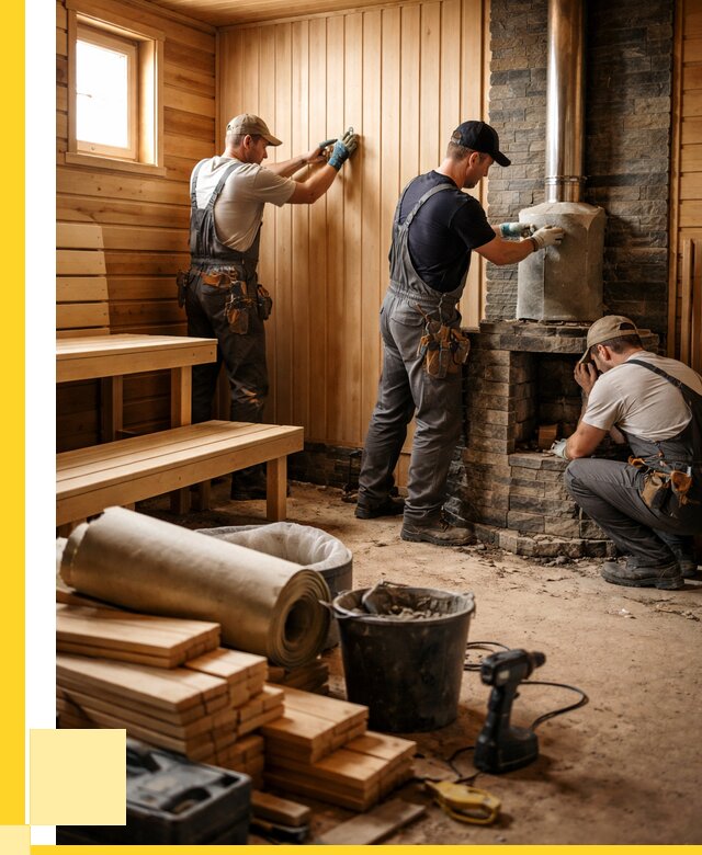 Ремонт бань под ключ в Долгопрудном от 45657 р. | ЭриданДлг