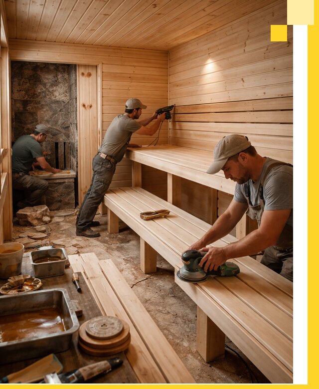 Профессиональная отделка бань в Долгопрудном под ключ, с гарантией