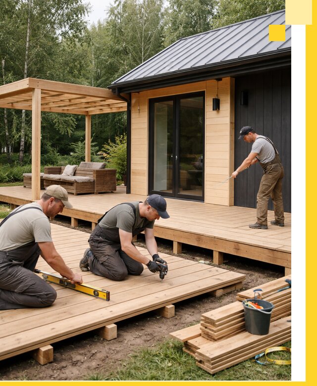 Строительство бань с террасой и бассейном под ключ в Долгопрудном