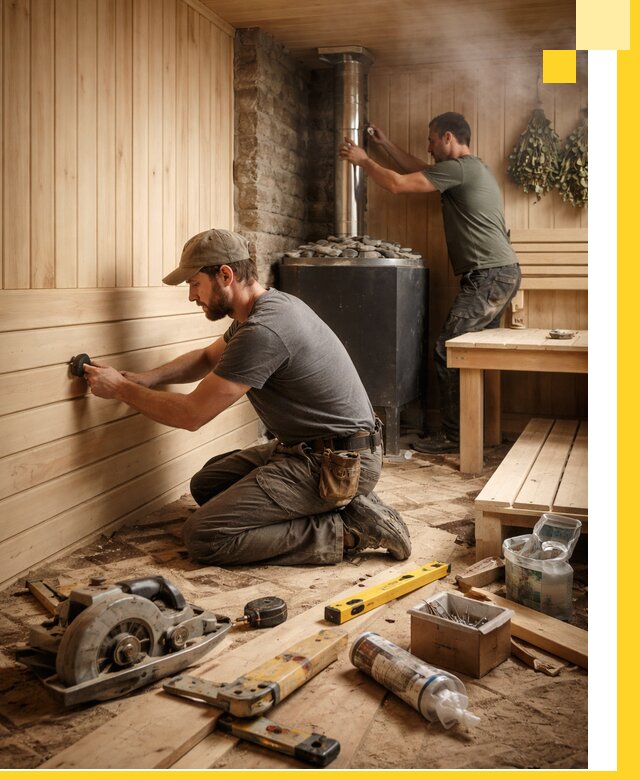 Полное строительство и оснащение парных под ключ в Долгопрудном