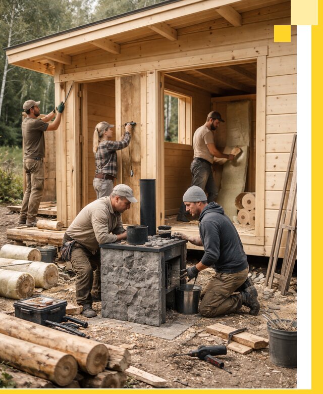 Купить баню под ключ в Долгопрудном строительство монтаж отделка