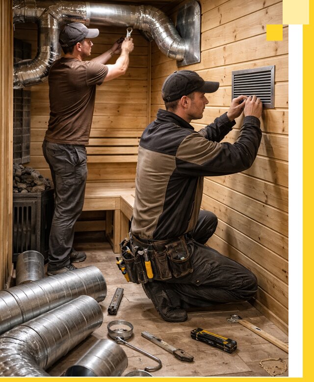 Проектирование и монтаж вентиляции бани в Долгопрудном под ключ