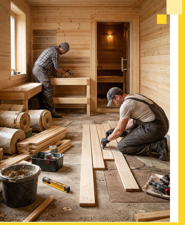 Индивидуальный проект бани с комнатой отдыха под ключ в Долгопрудном