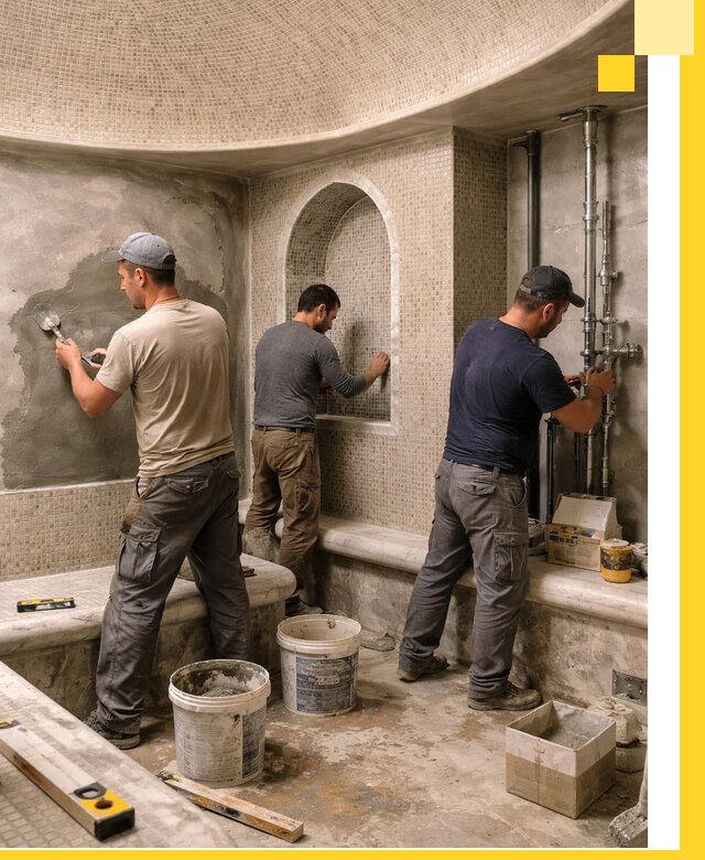 Профессиональный монтаж хамамов под ключ в Долгопрудном с гарантией