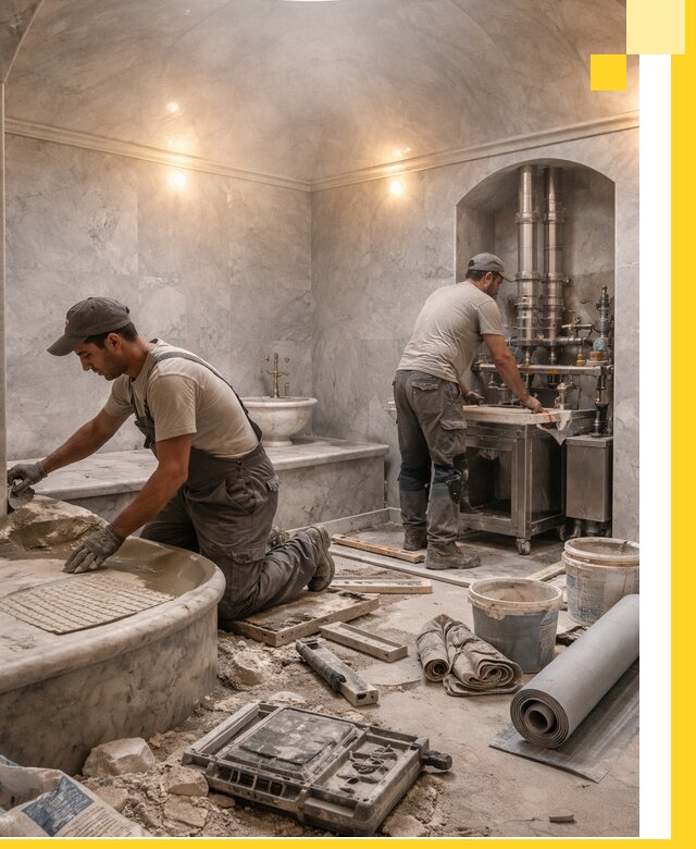 Строительство турецких бань хаммам под ключ в Долгопрудном