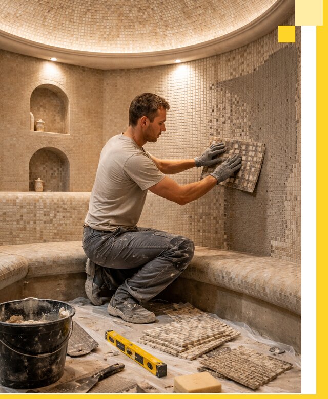 Устройство и монтаж домашнего хамама под ключ в Долгопрудном