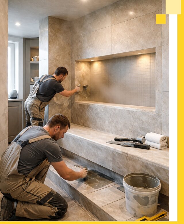 Профессиональное строительство хамама в квартире в Долгопрудном