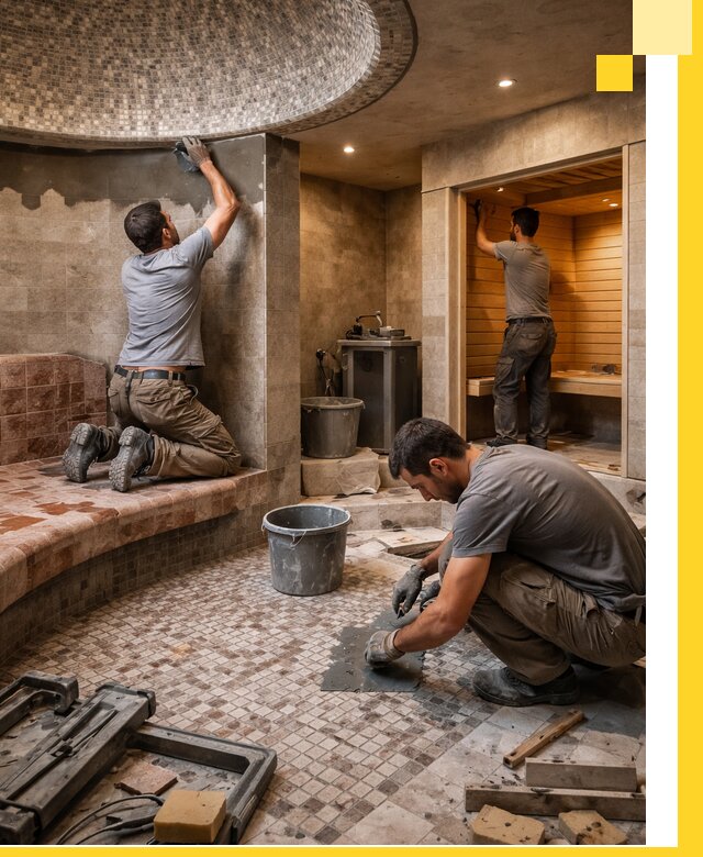 Проект и строительство хамама бани и сауны под ключ в Долгопрудном