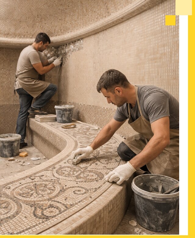 Плитка для хамама в Долгопрудном, укладка, подбор и поставка