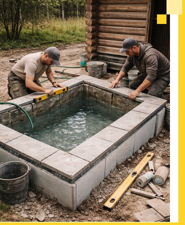 Изготовление и установка холодных купелей под ключ в Долгопрудном